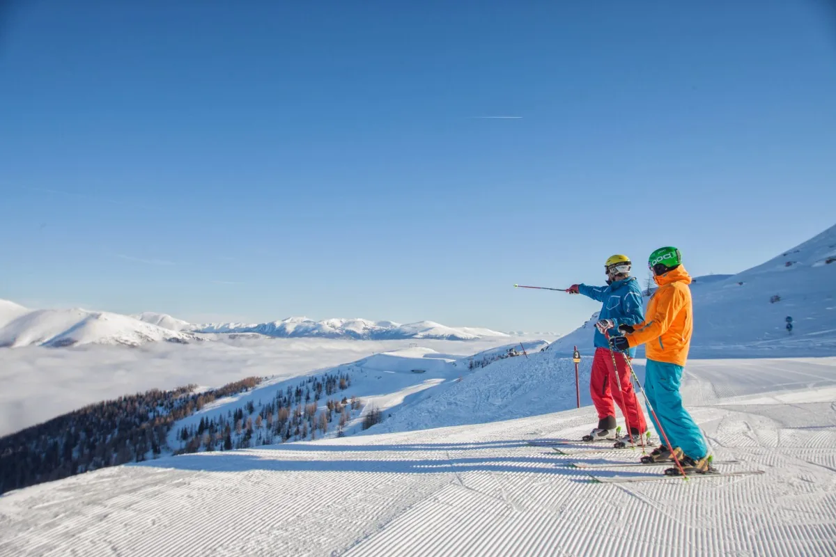 Skipiste über Bad Kleinkirchheim